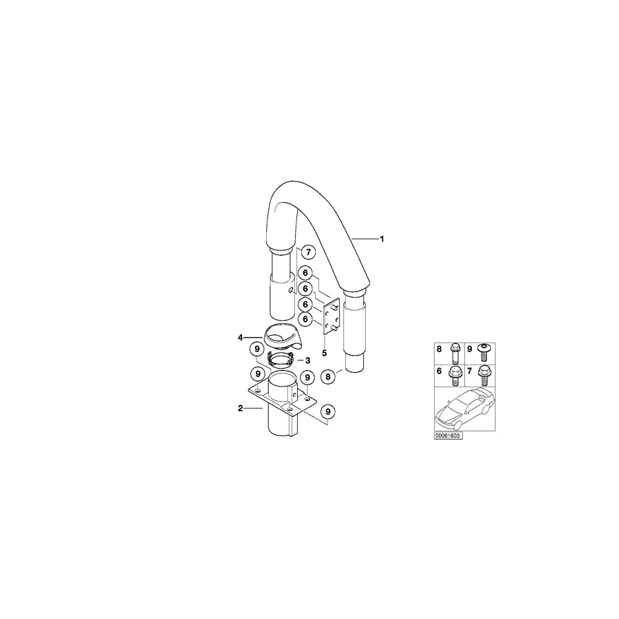 Genuine BMW 54617001430 E52 Bar Right SPORTROT (Inc.  & Z8) | ML Performance US Car Parts