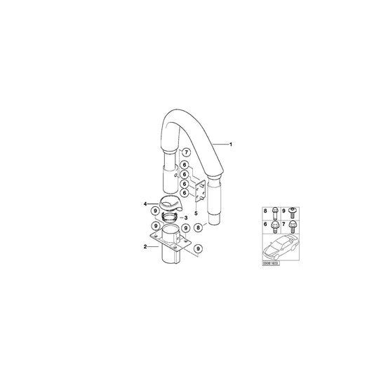 Genuine BMW 54617001430 E52 Bar Right SPORTROT (Inc.  & Z8) | ML Performance US Car Parts