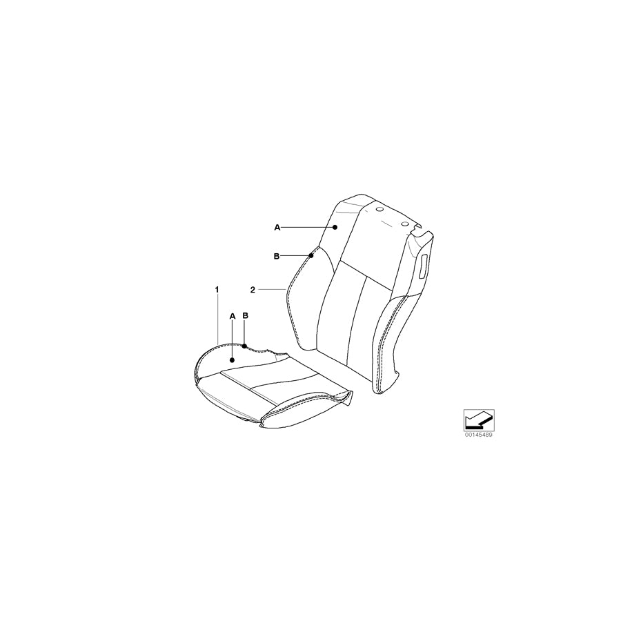 Genuine BMW 52107972117 E64 Cover Backrest Leather Left INDIVIDUAL (Inc. 630i, 635d & 650i) | ML Performance US Car Parts