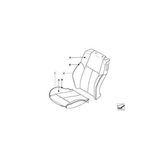 Genuine BMW 52107972117 E64 Cover Backrest Leather Left INDIVIDUAL (Inc. 630i, 635d & 650i) | ML Performance US Car Parts