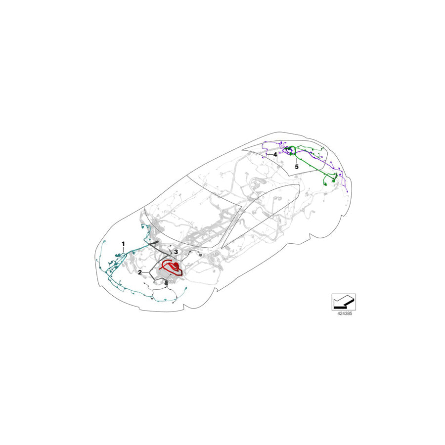 Genuine BMW 61119381711 Rep. Wiring Harness, Live, Front Right (Inc. i8) | ML Performance US Car Parts