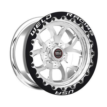 Weld 76HB7100B72F S76 Beadlock Wheel 17x10 5x4.75 ET43 BS7.2 Black Center - Polished Shell