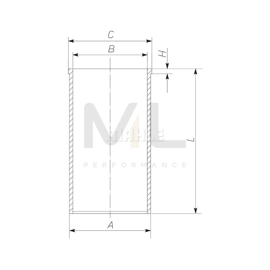 MAHLE ORIGINAL 503 WV 47 00 Cylinder Sleeve for PORSCHE 928 Coupe 99,0mm | ML Performance Car Parts