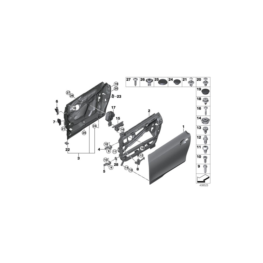 Genuine BMW 51417363178 I01 I01 Cover, Hinge, Front Right Upper (Inc. i3 94Ah Rex, i3 60Ah & i3 60Ah Rex) | ML Performance US Car Parts