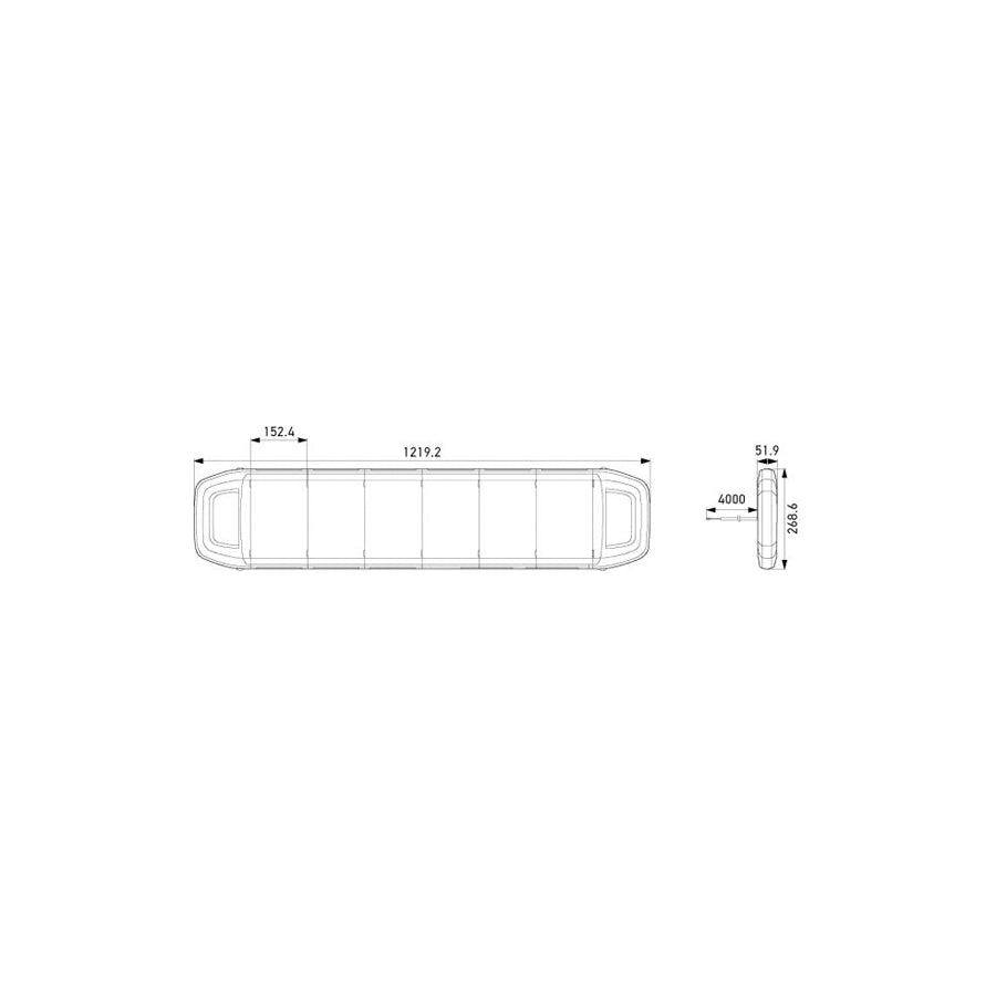 HELLA 2XD 012 972-001 LED-Flitslamp - KL 7000 - 12/24V - Geel - Opbouw/ Geschroefd - Kabel: 120mm - Stekker: Flachstecker