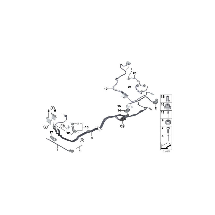 Genuine BMW 61149185734 F06 F01 F04 B+ Terminal Point, Engine Compartment (Inc. 518d, X4 20iX & 740dX) | ML Performance US