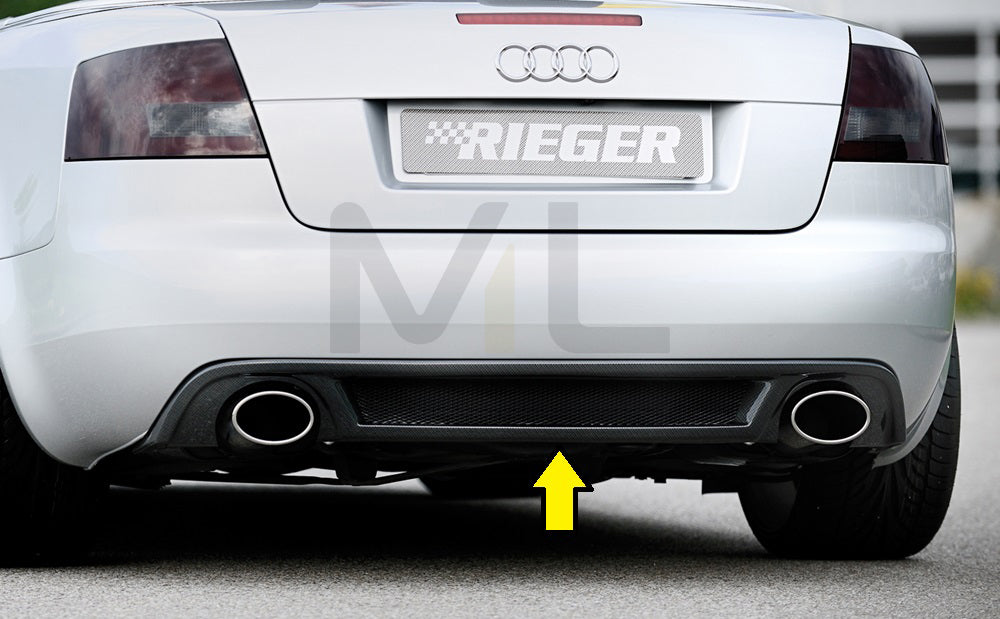 Rieger 00088076 Audi 8H A4 Rear Diffuser - Glossy Black – ML Performance