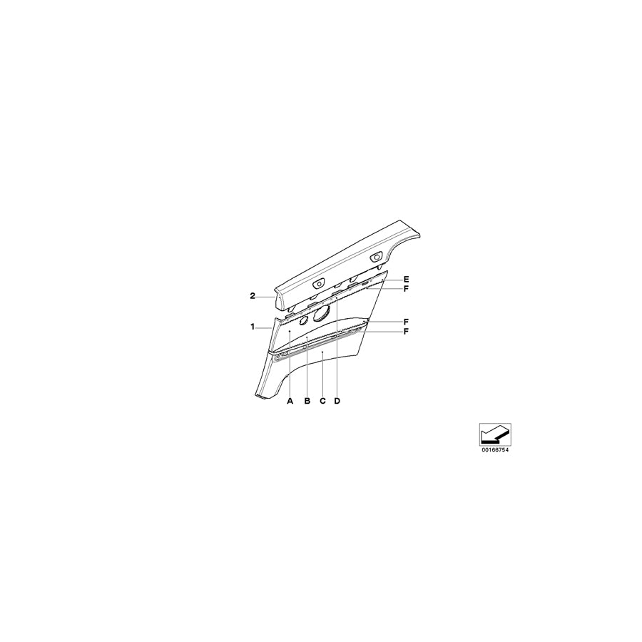 Genuine BMW 51437965739 E93 E93 Trim Panel, Railing Left SCHWARZ (Inc. 325i, 325d & 320d) | ML Performance US Car Parts