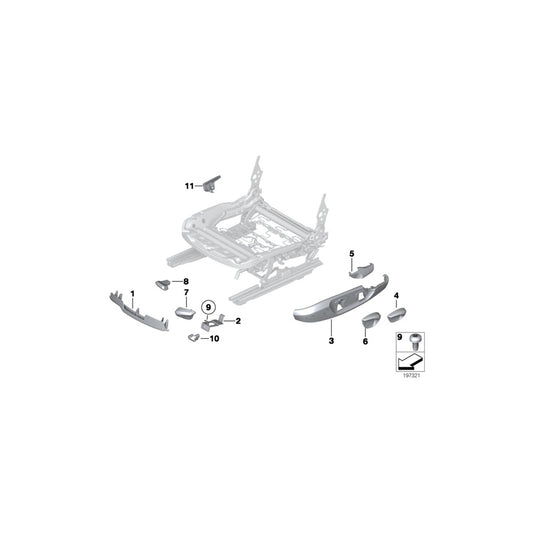 Genuine BMW 52107217176 E89 Trim, Seat Outer Right SCHWARZ (Inc. Z4 35i, Z4 18i & Z4 20i) | ML Performance US Car Parts