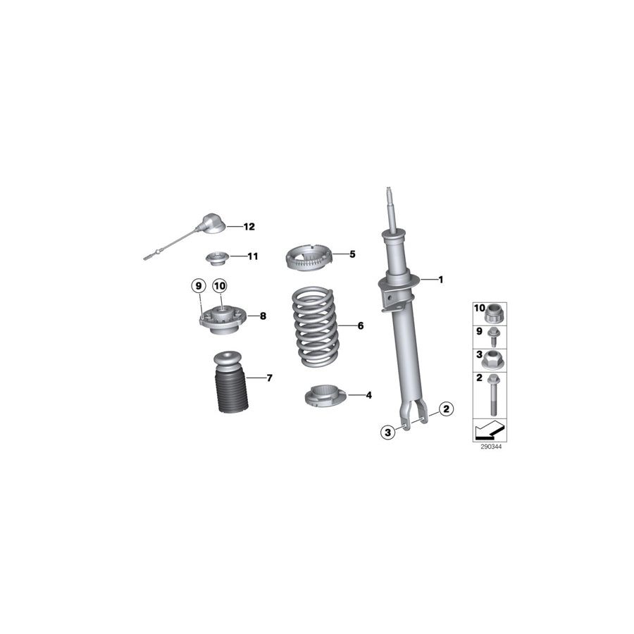 Genuine BMW 31337850122 F12 Front Coil Spring (Inc. M6) | ML Performance US Car Parts