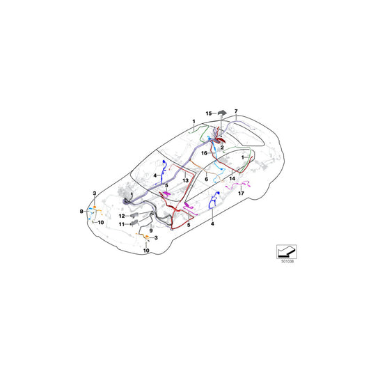 Genuine BMW 61126991308 F32 Wiring Set F Radio Remote Control (Inc. 430iX, 420i & 428i) | ML Performance US Car Parts