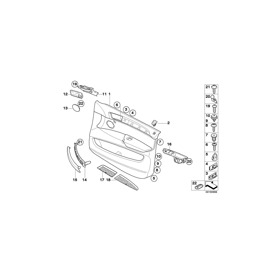 Genuine BMW 51417243403 E70 E70 Door Panel, Leather, Front Left SCHWARZ (Inc. X5 40iX & X5 M) | ML Performance US Car Parts