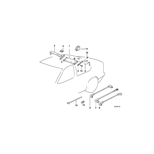 Genuine BMW 65128361329 E36 Bracket Cd-Changer Left (Inc. M3, 318i & 323i) | ML Performance US Car Parts