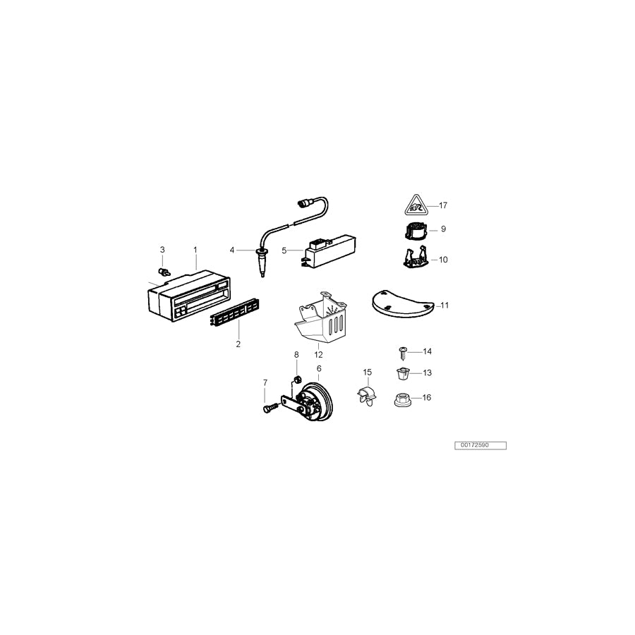 Genuine BMW 65818357687 E36 Input Unit On-Board Computer Uncoded ESPANOL (Inc. 316i, 318i & 325td) | ML Performance US Car Parts