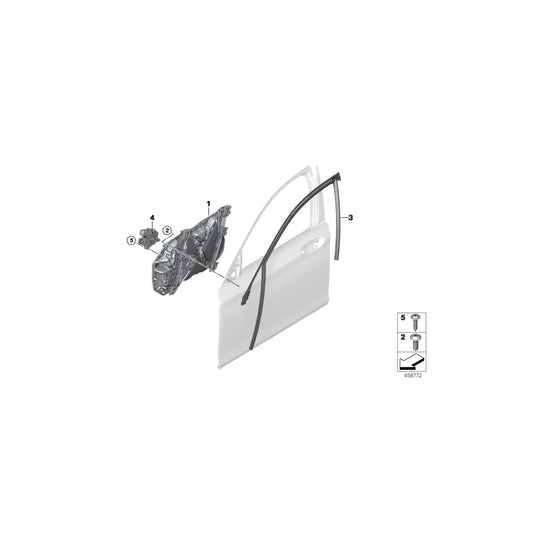 Genuine BMW 51337422880 G12 G11 Carrier, Door Front Right (Inc. 750LiX 4.4, 740Le & 730Li) | ML Performance US Car Parts