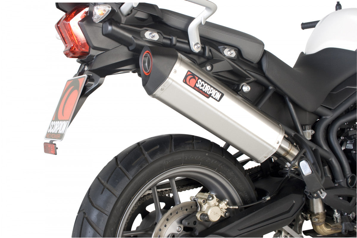Scorpion RTR68SEO Triumph Tiger 800 Serket Parallel Slip-On - Brushed Stainless Steel Sleeve | ML Performance US US