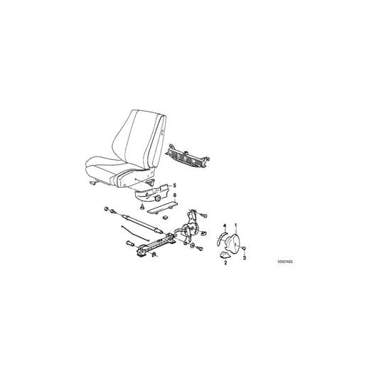 Genuine BMW 52101968339 E24 Covering Outer Left SILBER (Inc. M635CSi, 635CSi & M6) | ML Performance US Car Parts