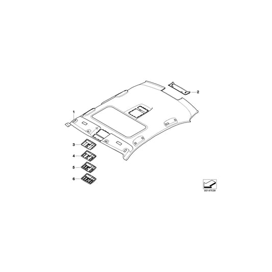 Genuine BMW 51448026913 E60 E60 Cover, Stop Lamp PLATIN (Inc. 530i, 545i & 535xi) | ML Performance US Car Parts