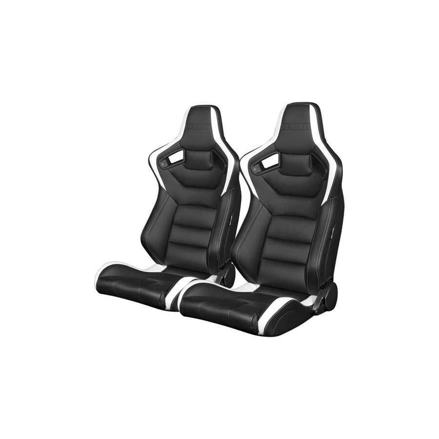 BRAUM Elite Series Racing Seats (Black & White) – Pair | ML Performance US Car Parts