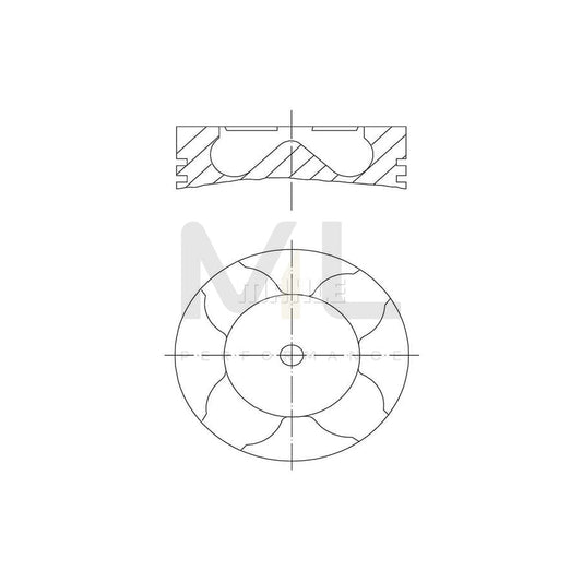 MAHLE ORIGINAL 012 11 02 Piston 79,25 mm, with piston ring carrier, without cooling duct | ML Performance Car Parts