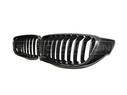 Basic Carbon BMW F30 F32 F80 F82 Gloss Carbon Fibre Kidney Grille (Inc. 340i, 440i, M3 & M4) - ML Performance UK