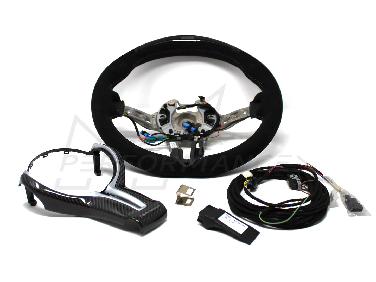 Genuine BMW F10 F06 F12 M Performance Alcantara Steering Wheel with Carbon Fibre Trim & Race Display (M5 & M6) - ML Performance UK