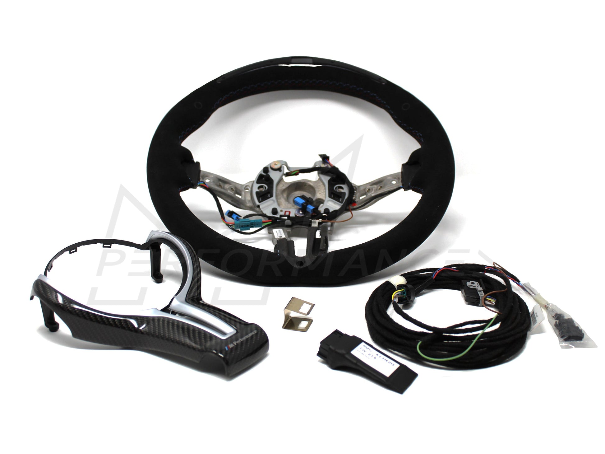 Genuine BMW F10 F06 F12 M Performance Alcantara Steering Wheel with Carbon Fibre Trim & Race Display (M5 & M6) - ML Performance UK