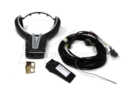 Genuine BMW F10 F06 F12 M Performance Alcantara Steering Wheel with Carbon Fibre Trim & Race Display (M5 & M6) - ML Performance UK