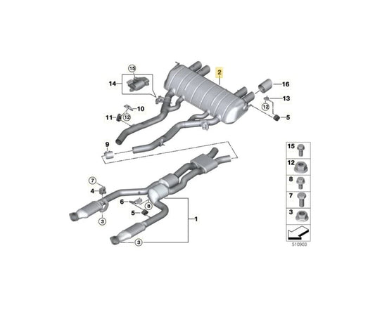 Genuine BMW 18309505068 G82 M4 CSL Rear Muffler Exhaust ML Performance US Car Parts