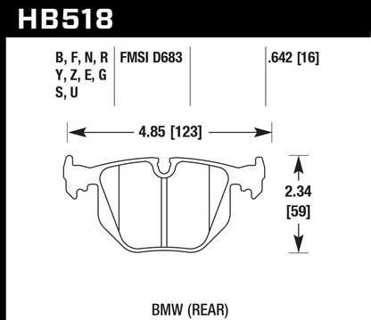 Hawk Performance HB518G.642 DTC-60 Brake Pads Rear