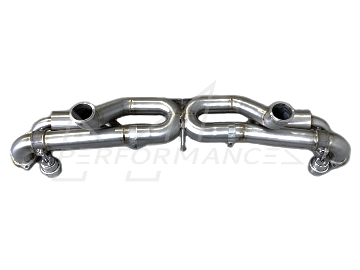 JCR Porsche 718 Titanium Silenced Valved Race Pipe with Inconel Rolled