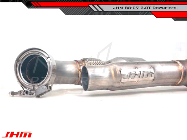 JHM Audi B8 B8.5 C7 3.0T High-Flow Cat Downpipes (Inc. S4, A6, Q5 & SQ5) - ML Performance UK