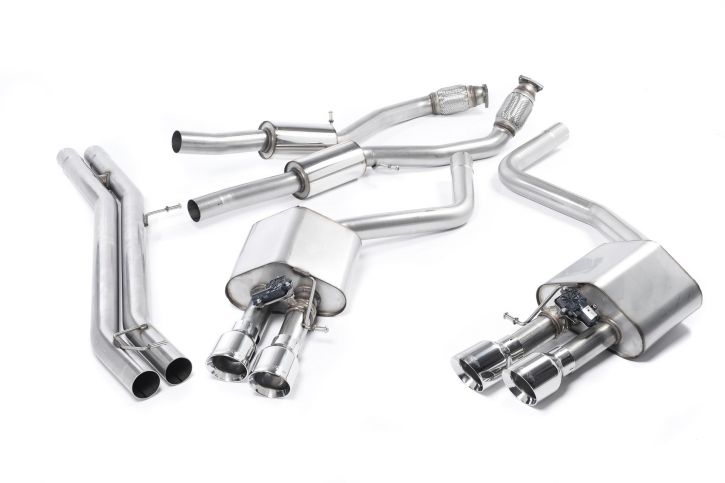 MillTek Audi D4 S8 Non-Resonated Cat-Back Exhaust - ML Performance UK