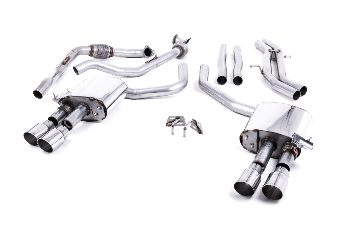 MillTek Audi B9 Non-Resonated Cat-Back Exhaust (S4 & S5)