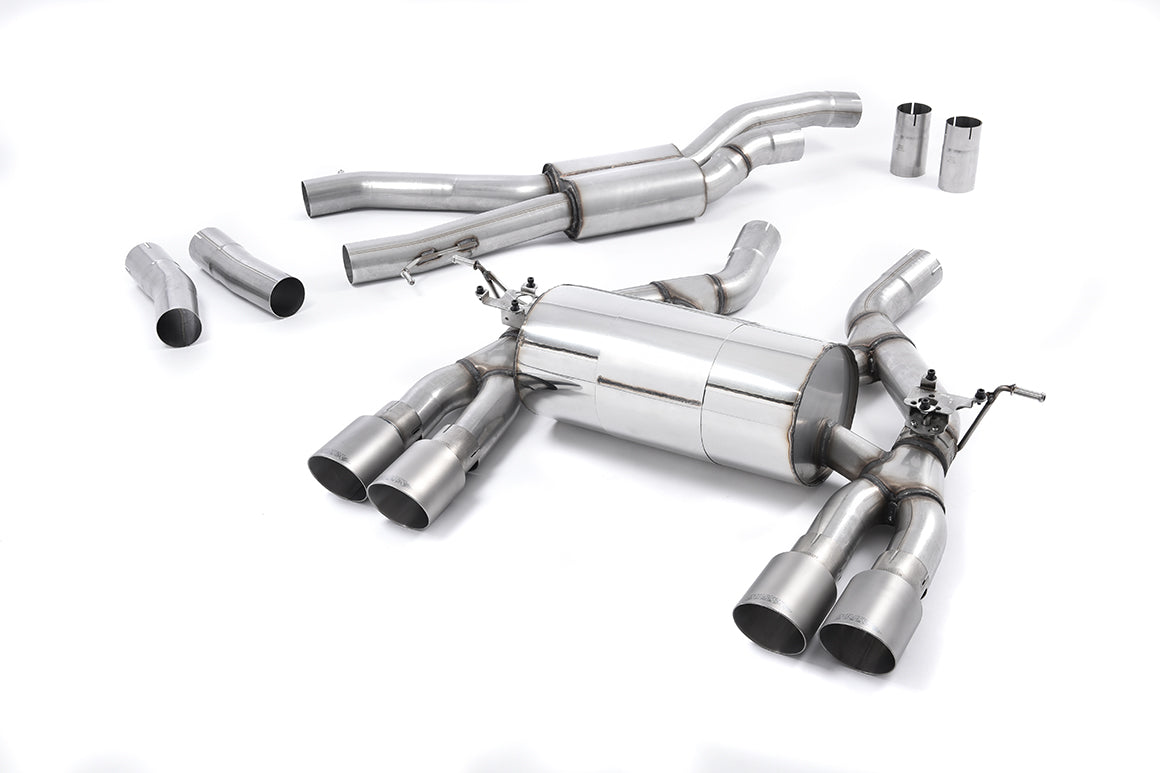 MillTek BMW F80 F82 Cat-back Exhaust System (M3 & M4) - Non-race Titanium Tips - ML Performance