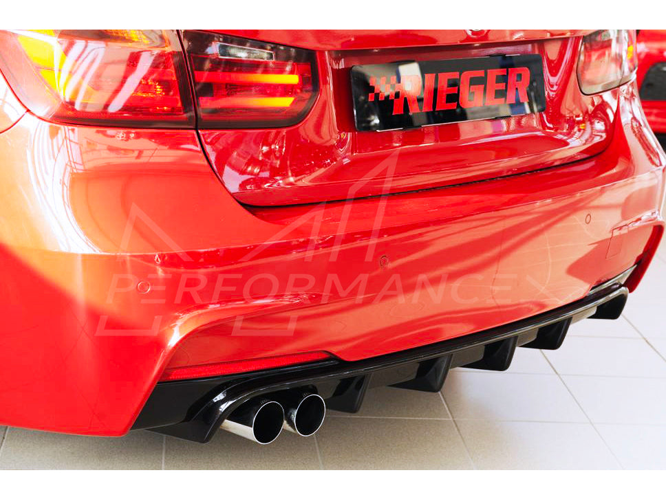 Rieger BMW 3 Series F30 F31 M-Series Rear Diffuser (Inc. 320i, 335i ...