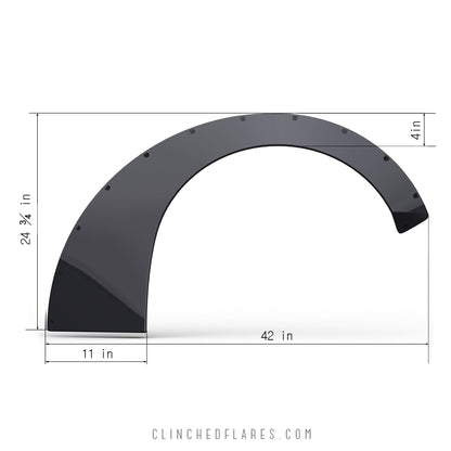 Clinched Slider 7cm (2.7″) Fender Flares