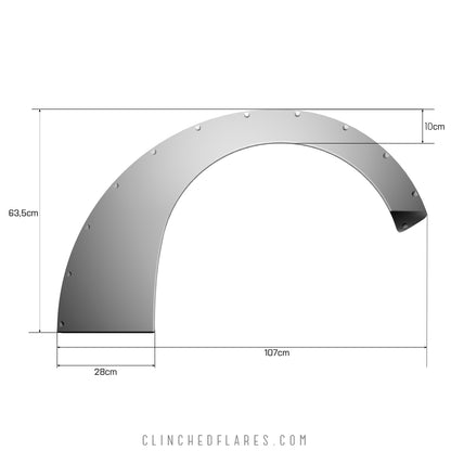 Clinched Slider 7cm (2.7″) Fender Flares