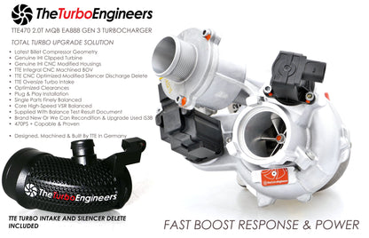 TTE Audi/VAG 2.0 TSI 8V Turbocharger Upgrade TTE470 (S3 & Golf) - ML Performance US