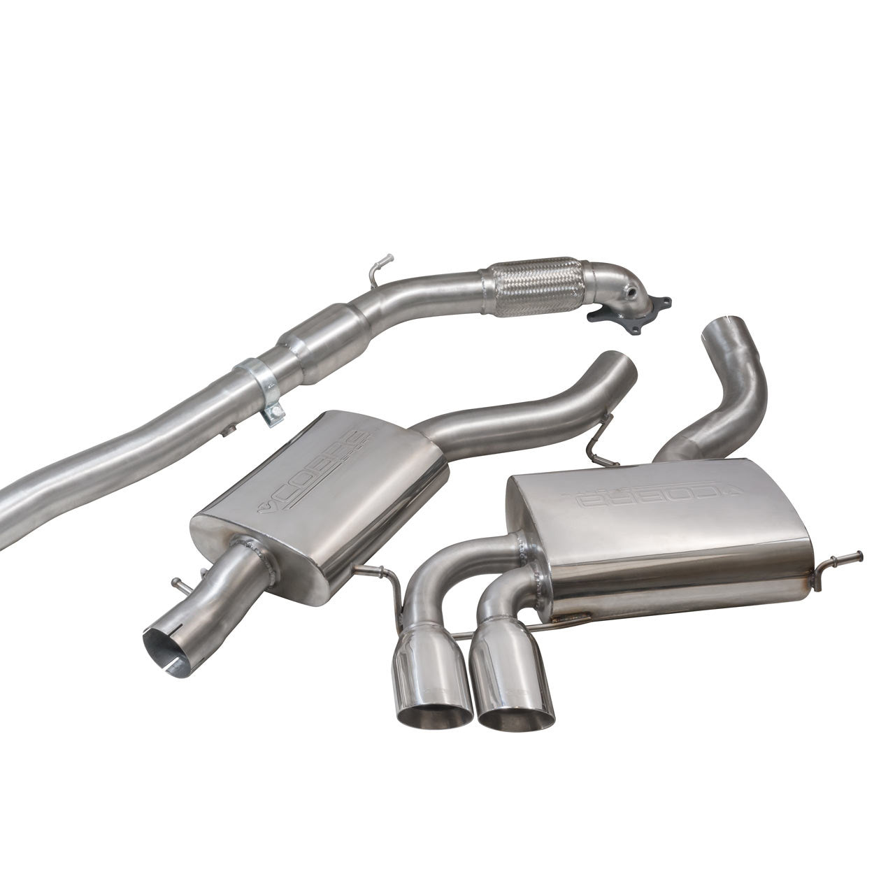 Cobra Exhaust Audi A3 (8P) 2.0 TFSI Quattro (3 Door) Turbo Back Performance Exhaust | ML Performance US Car Parts
