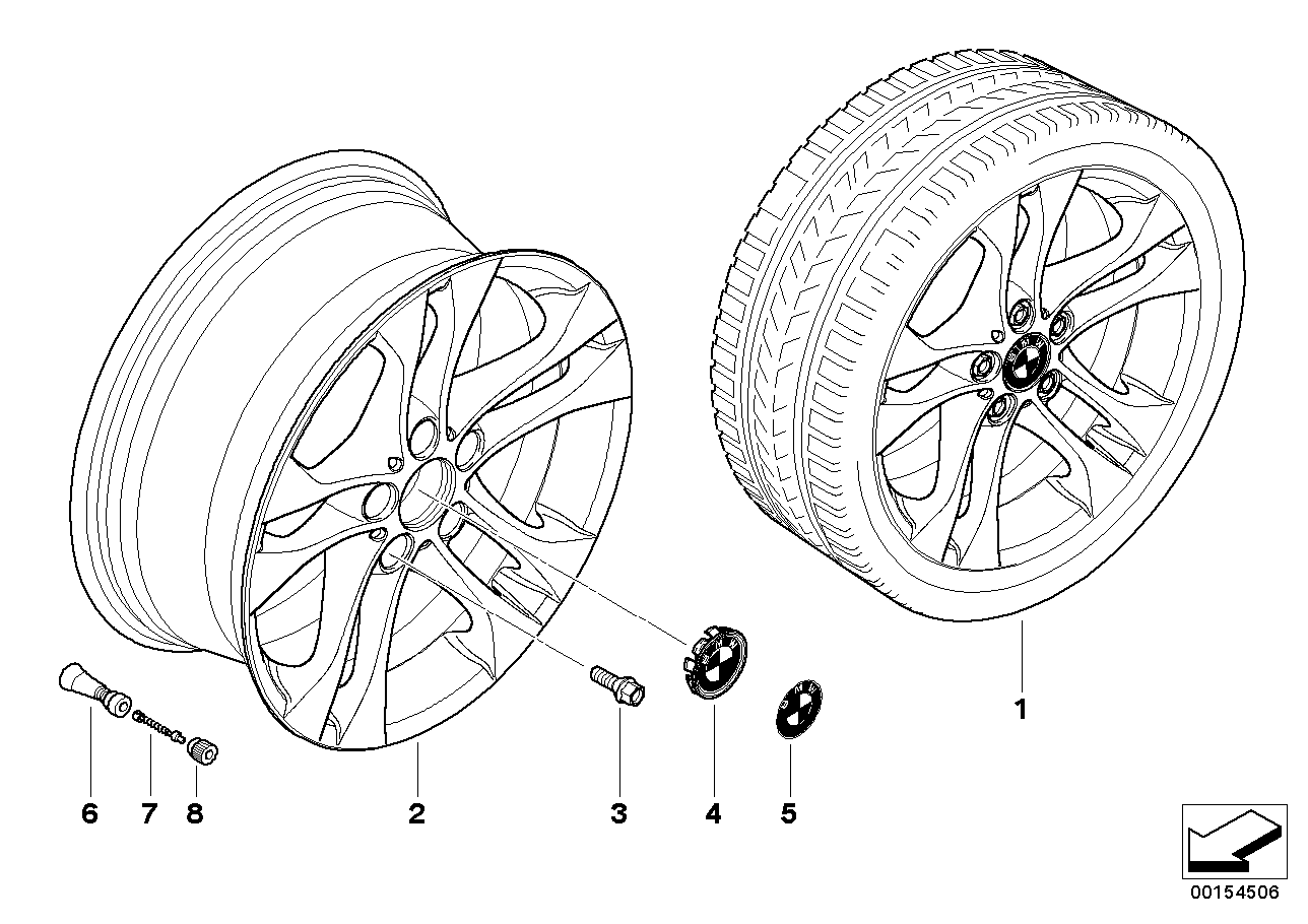 Genuine BMW 36113417394 E83 Light Alloy Rim 8JX18 ET:46 (Inc. X3) | ML Performance US US Car Parts
