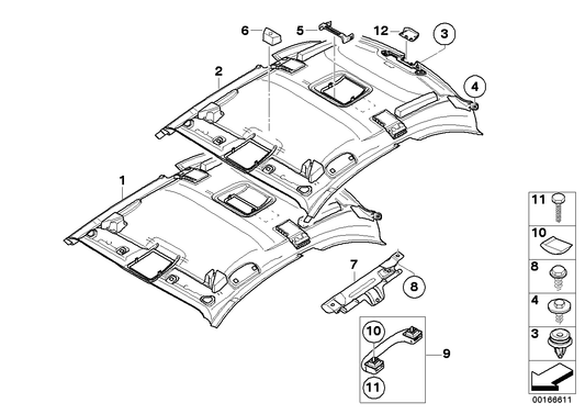 Genuine BMW 51448045115 E82 Headlining ANTHRAZIT (Inc. 135i, 118d & M Coupé)
