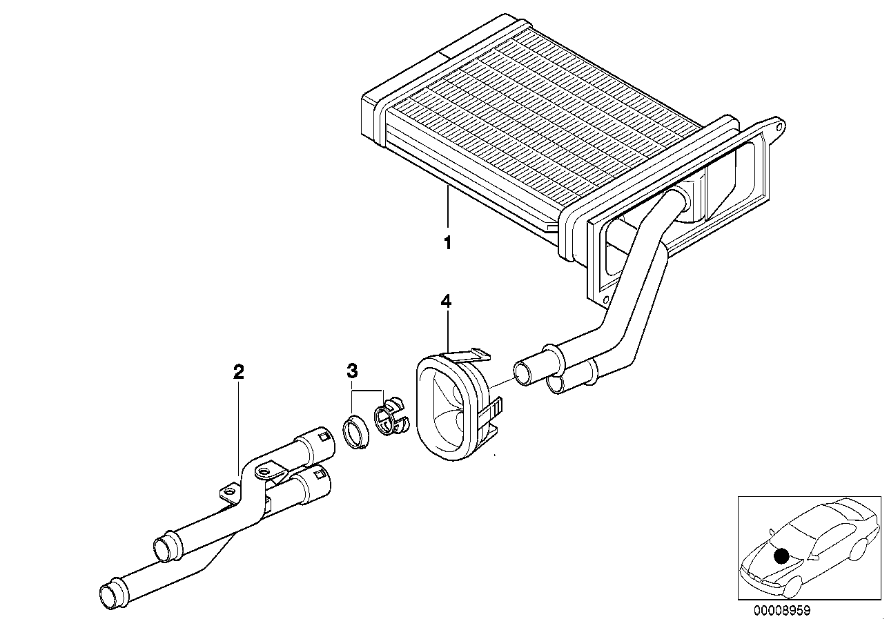 Genuine BMW 64538398747 E36 Double Pipe (Inc. Z3 2.0, Z3 M & Z3 1.9) | ML Performance US US Car Parts