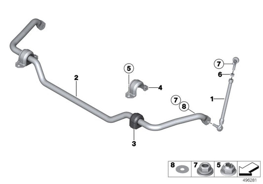 Genuine BMW 31358416825 Anti-Roll Bar, Front KIT (Inc. M235i Racing) | ML Performance US US Car Parts