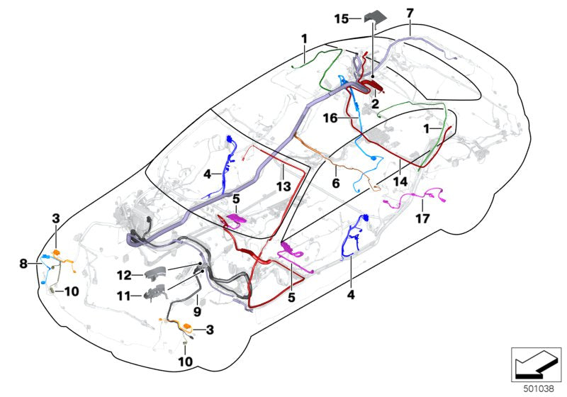 Genuine BMW 61129387650 Rep. Wire For Safety Battery Terminal (Inc. 320i ed, 320d ed & Hybrid 3) | ML Performance US US Car Parts