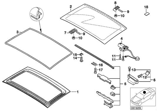 Genuine BMW 54108401420 E36 Drive Unit, Tilting Sunroof (Inc. Z3 2.8, Z3 3.0i & Z3 M) | ML Performance US Car Parts