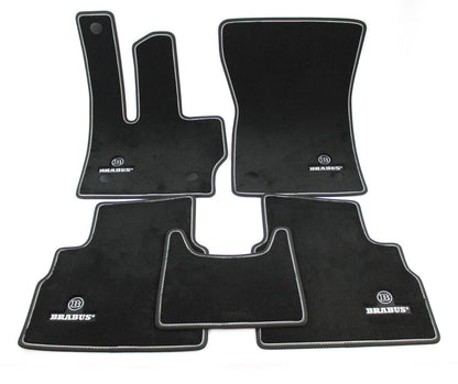 Genuine Brabus 464-871-00N Mercedes-Benz Black Velour Floor Mats (Inc. G63 AMG, G550 & G500)